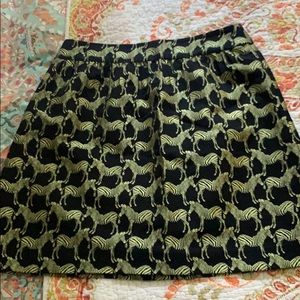 2/$12 Crown & Ivy Skirt Black & Gold Zebra Size 6